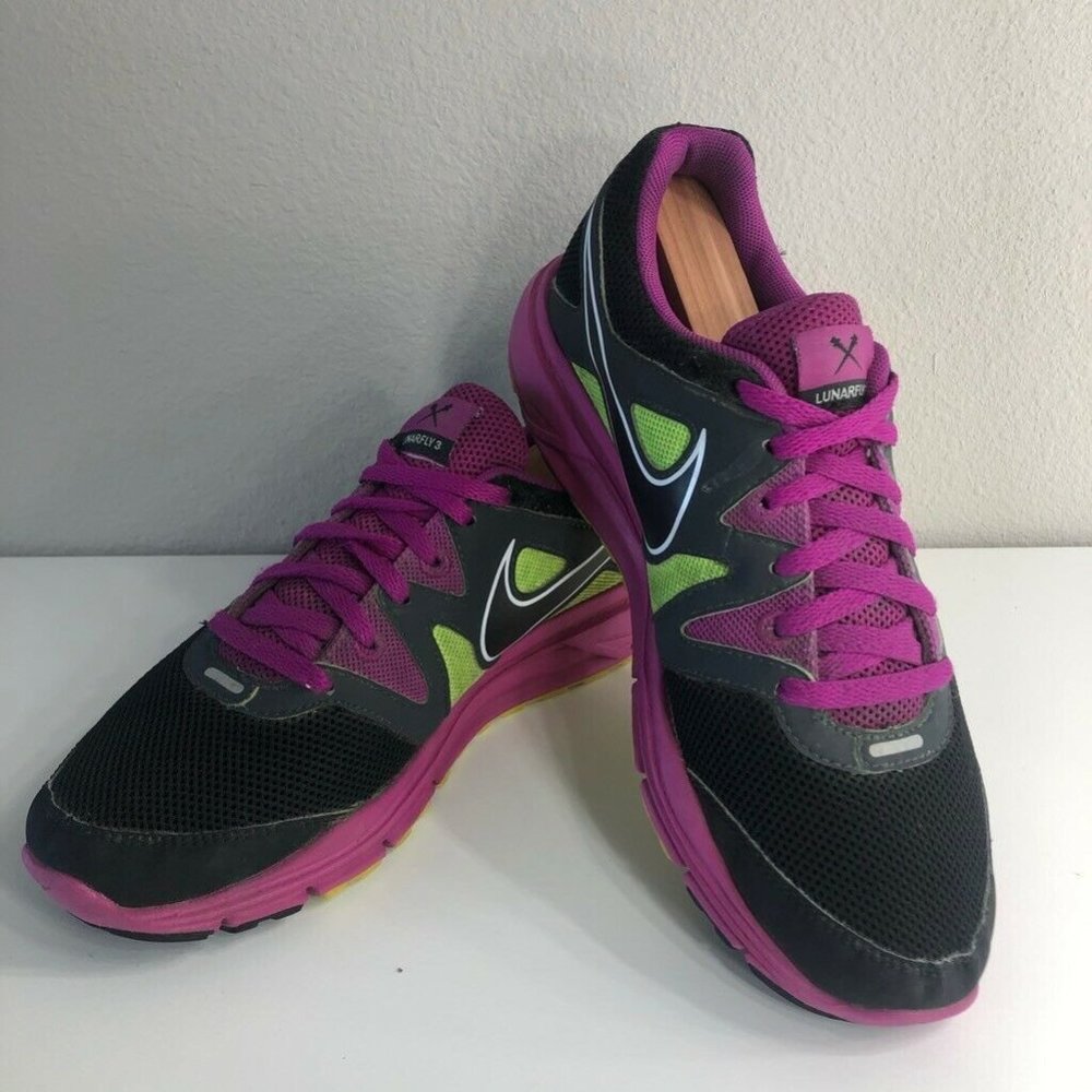 Nike Womens Lunarfly 3 + Running Shoes Black - Picture 2 of 7